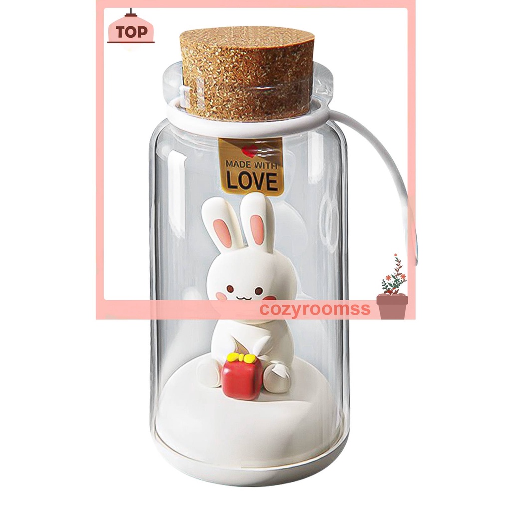 Đèn LED USB 500mAh Hình Thỏ 3 Bánh Răng Có Thể Điều Chỉnh Độ Sáng Dùng Trang Trí