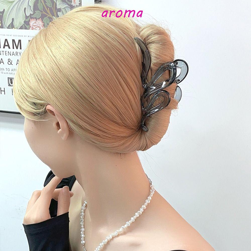 Kẹp Tóc Càng Cua Bằng Acrylic Trong Suốt Hình Rắn Cỡ Lớn Tiện Dụng Cho Nữ