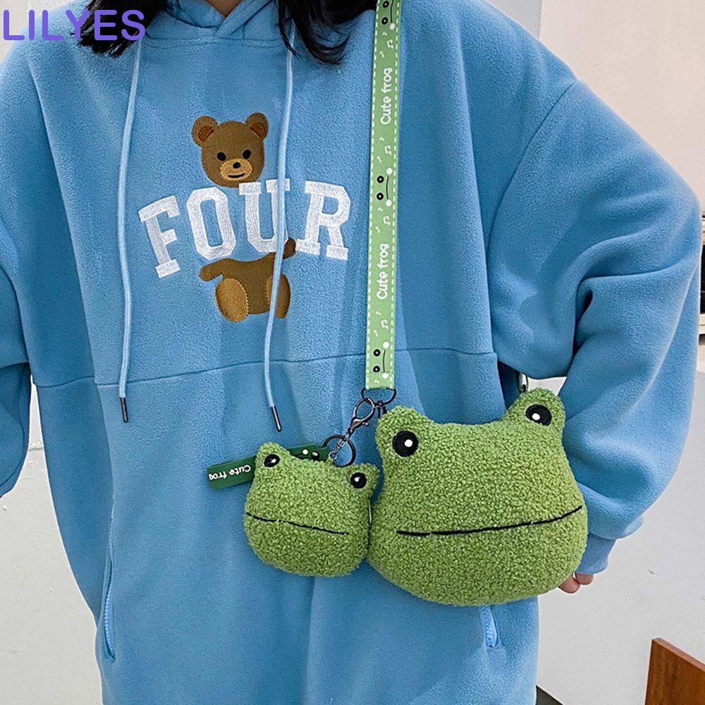 LILYES Túi Đeo Chéo Hình Chú Ếch Hoạt Hình Ngộ Nghĩnh Đáng Yêu Cho Nữ