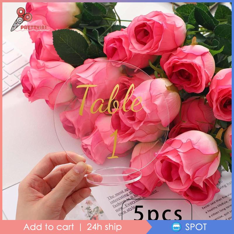 Bộ 5 Thẻ Số Để Bàn Trang Trí Tiệc Cưới