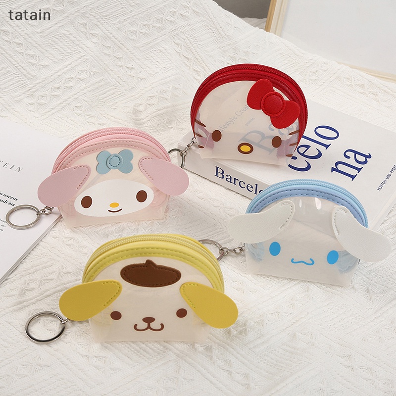 Set 4 Túi Đựng Tiền Xu Hình Cinnamoroll Melody Kuromi Dễ Thương Chống Thấm Nước