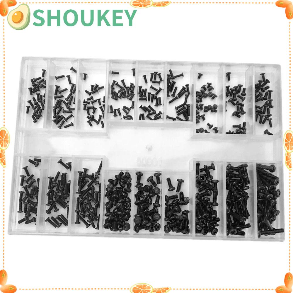 Bộ Ốc Vít Mini 18 Loại Bằng Thép Không Gỉ Màu Đen M1.2 / M1.4 / M2.0 Chuyên Dụng Cho Đồng Hồ