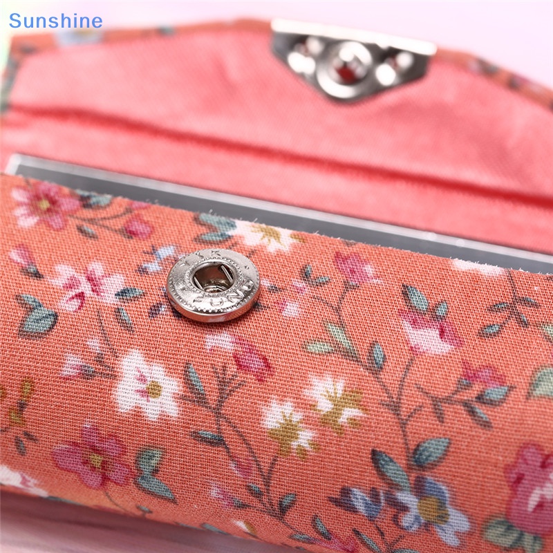 Hộp Đựng Son Môi Họa Tiết Thêu Hoa Kèm Gương Phong Cách Retro