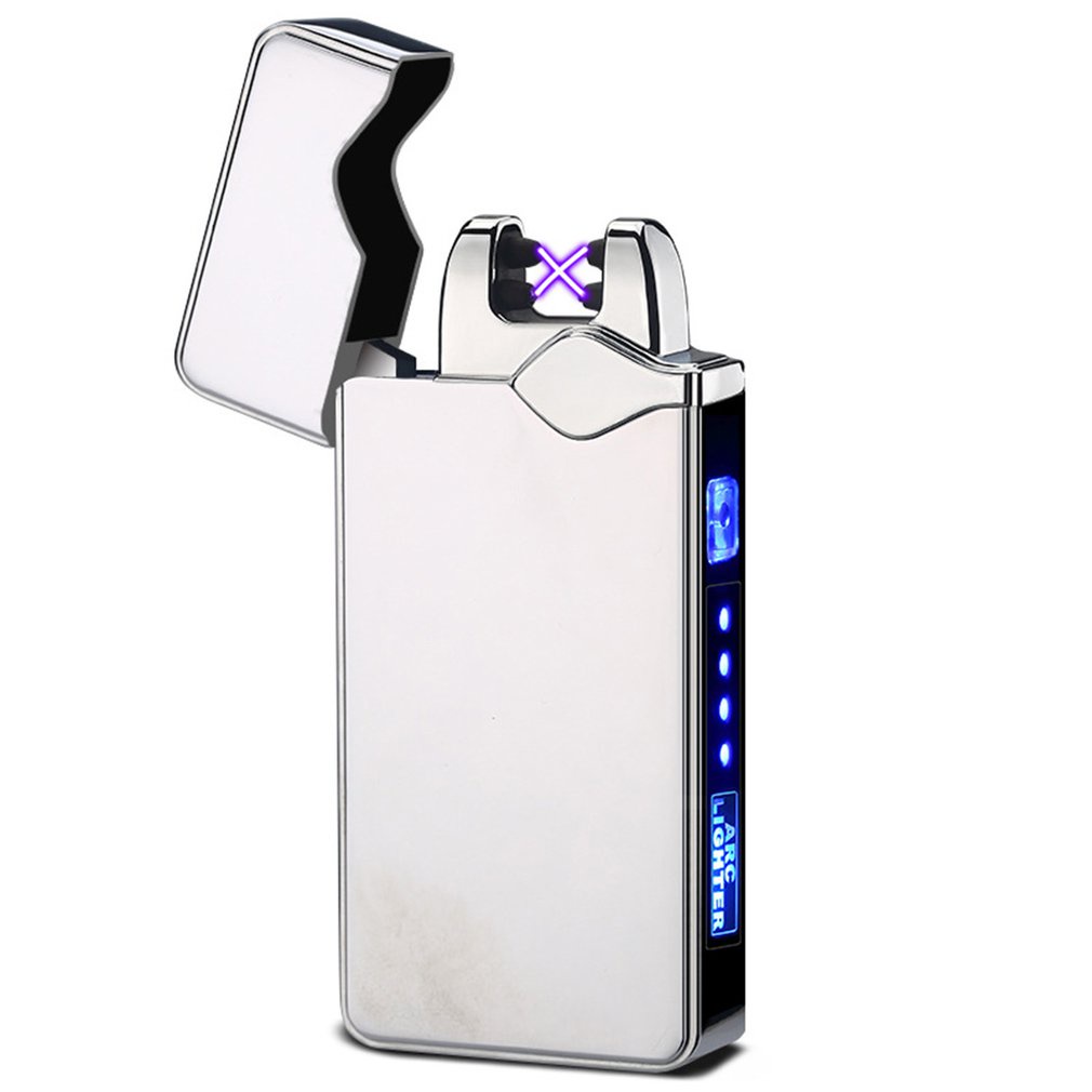 =Christmas=Windproof Dual Arc Lighter Plasma Flameless Rechargeable Electric Lighter