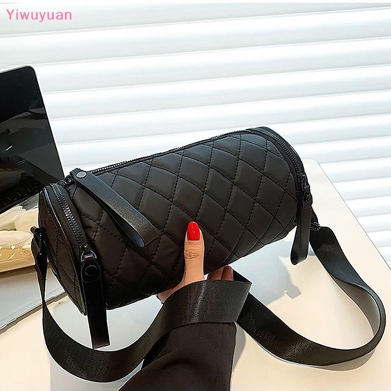 < Yiwuyuan > Túi Đeo Chéo Một Bên Ngực Hình Trụ Đa Năng Cao Cấp Phong Cách Hàn Quốc Mới Dành Cho Nam Nữ