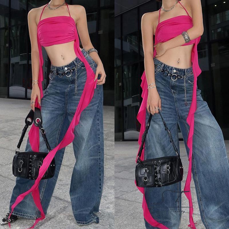 Áo Không Tay Phối Bèo Hở Lưng Thời Trang Mùa Hè CY03 Dành Cho Nữ