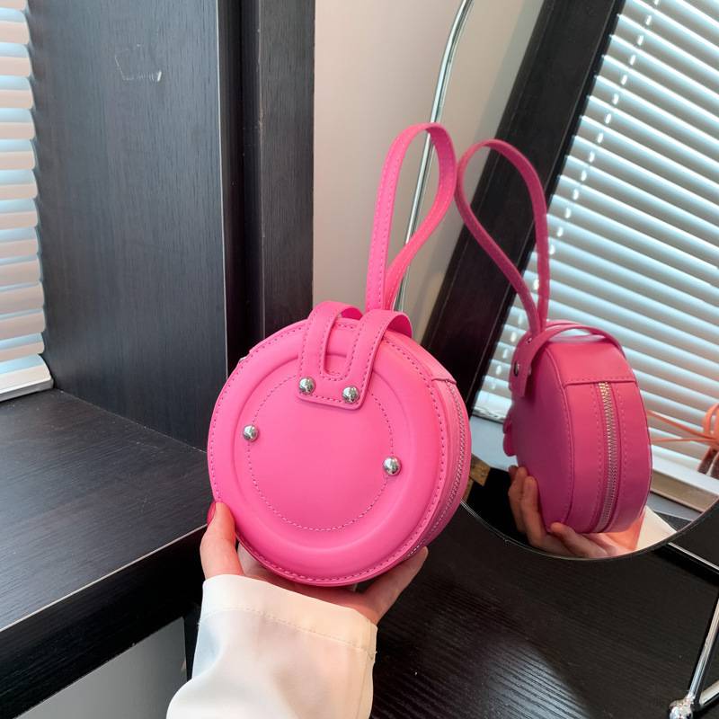 Túi Đeo Chéo Hình Tròn Cỡ Lớn Đựng Điện Thoại Phong Cách Pháp Thời Trang Cho Nữ