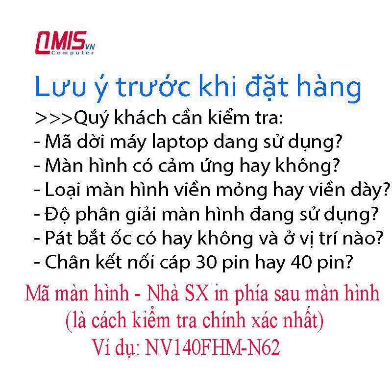 Màn hình laptop 14 inch LED slim 30 pin FULL HD IPS, Huawei MATEBOOK D 14 D14