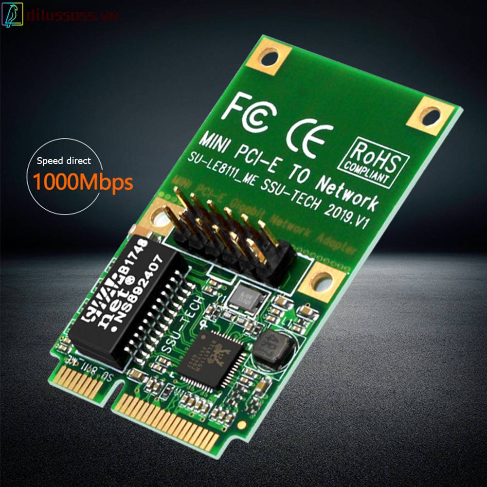 Thẻ Mạng Gigabit Có Dây SSU LE8111-ME MINI PCI-E Gigabit RJ45 Cho Máy Tính Xách Tay
