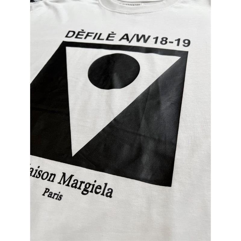 M-aison - M-argiela88mm6- Áo Thun Tay Ngắn Họa Tiết Hình Học Cổ Điển Đường Phố Mới Nhất Túi Đeo Chéo Phong Cách Unisex