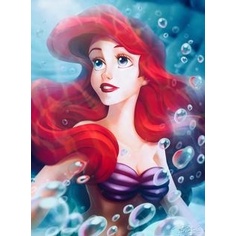 Bộ Tranh Đính Đá Toàn Diện Hình Công Chúa Tiên Cá | Tranh Đính Đá Tự Làm Hình Nàng Tiên Cá Nhỏ