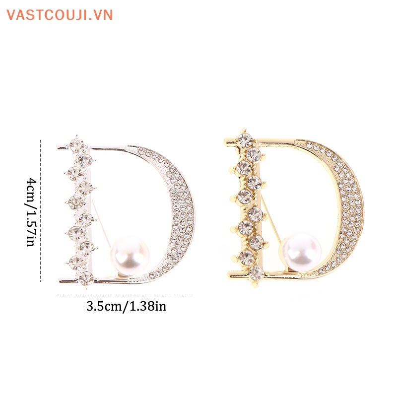 Trâm Cài Áo Hình Chữ D Nhỏ Nhắn Thời Trang Cho Nữ