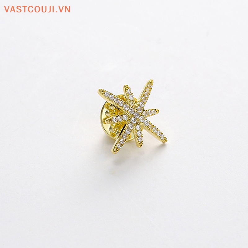 Ghim Cài Áo Hình Hoa / Ngôi Sao Bằng Kim Loại Chống Lóa Thời Trang Cho Nữ