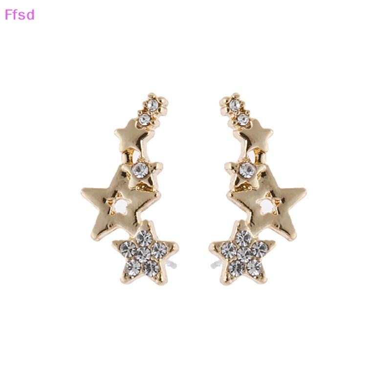 1 Đôi Bông Tai Ngôi Sao Đính Đá Thời Trang Dành Cho Nữ