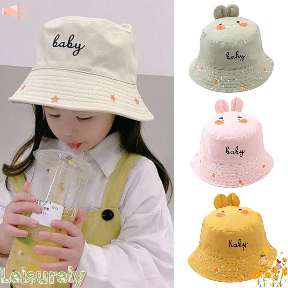 LEILY Nón Panama Che Nắng Chống Tia UV Hình Tai Thỏ Dành Cho Trẻ Em
