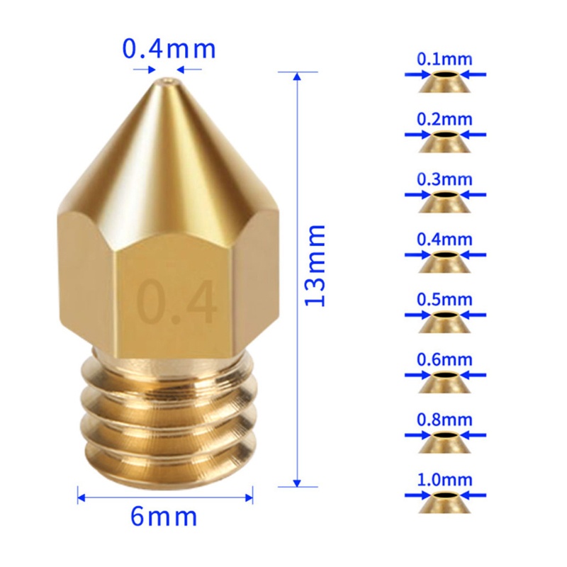 Bộ Vòi Phun Cho Máy In 3D 8 Kích Cỡ Chất Lượng Cao