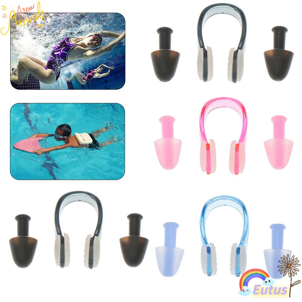 EUCA Nút Bịt Tai Chống Nước Mềm 3 Màu Cho Bể bơi