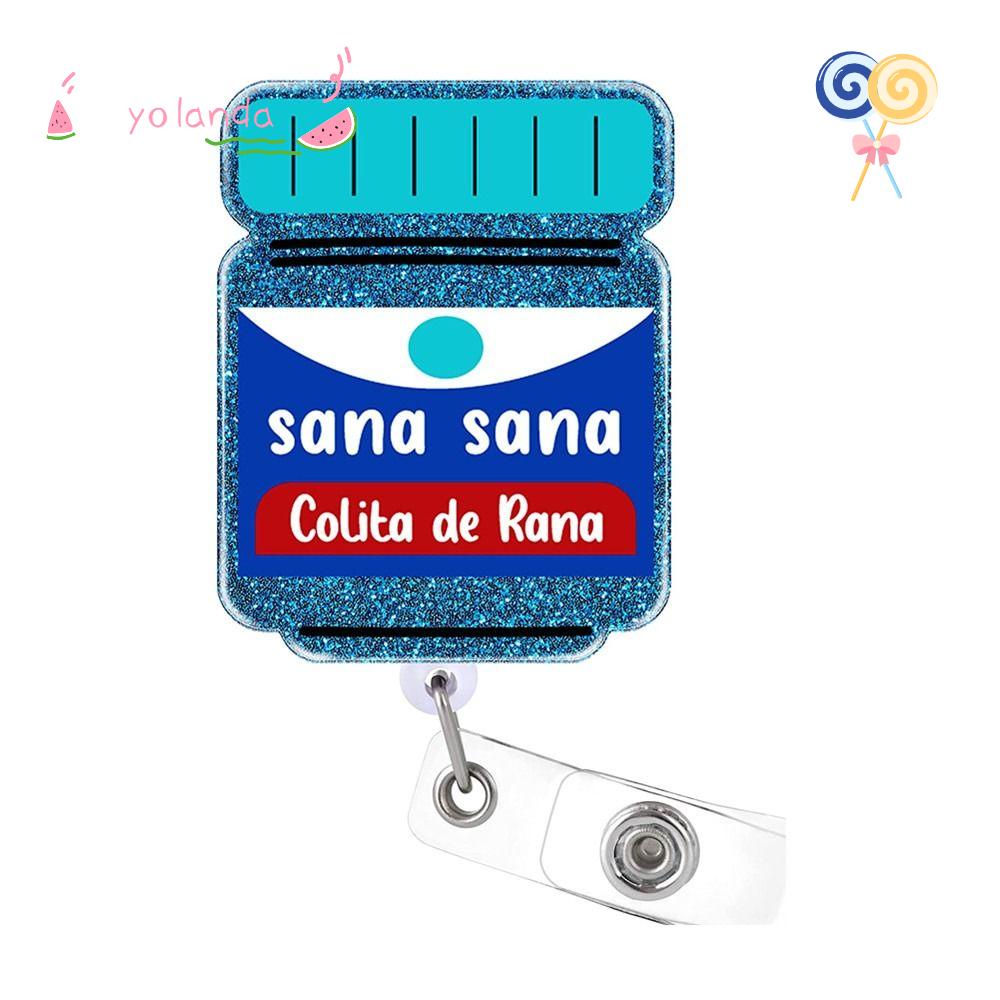 YOLA Móc Khóa Gắn Thẻ Id / Chai Màu Xanh Dương Bằng Acrylic Siêu Bền Tiện Dụng Cho Văn Phòng