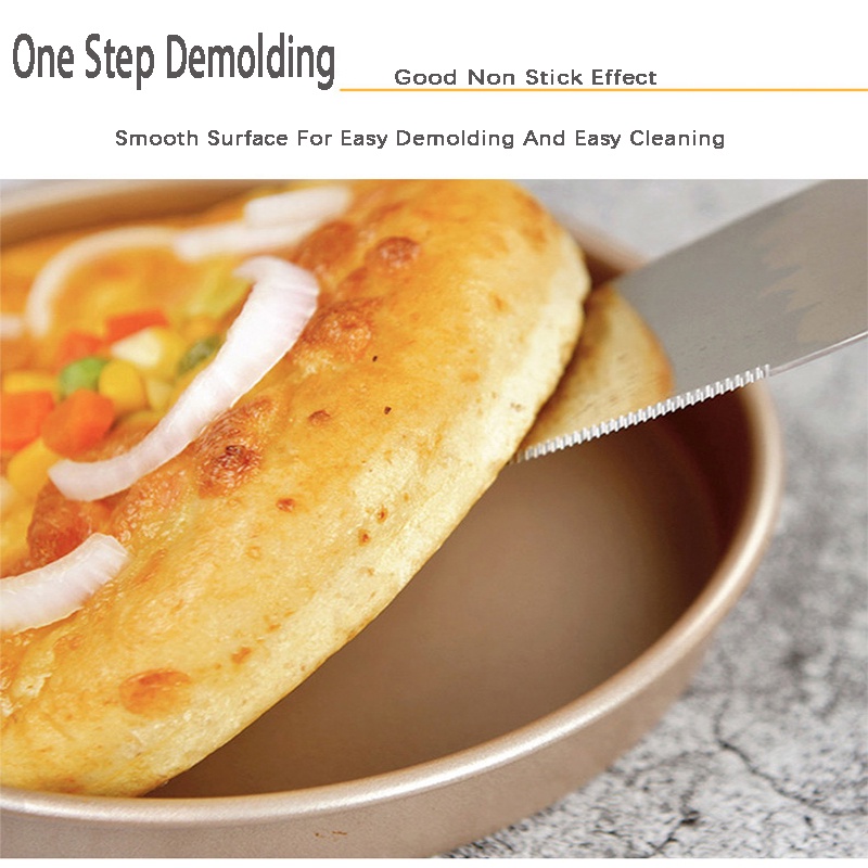 Khuôn Nướng Bánh pizza Chống Dính Hình Tròn Dày Dặn 6 / 7 / 8 / 9 / 10 inch