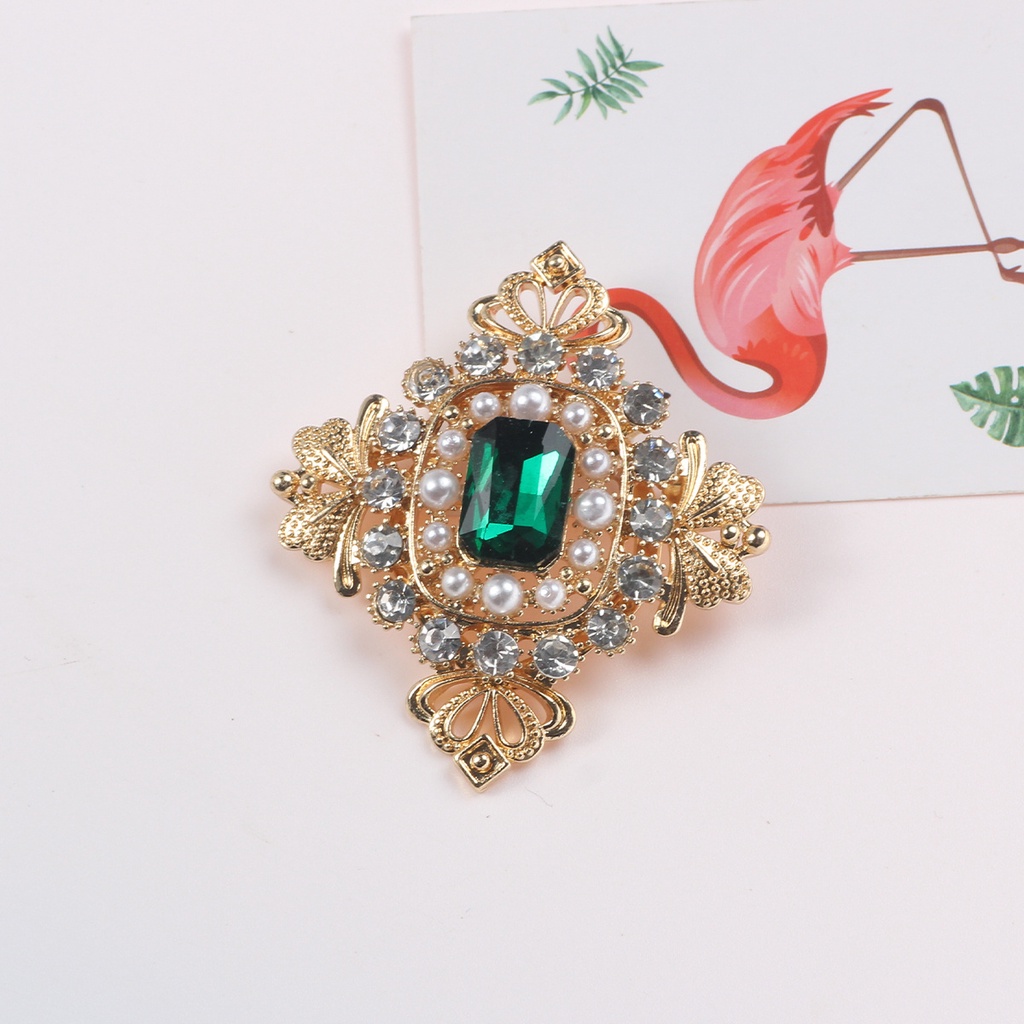Ghim Cài Áo Hình Cung Điện Baroque Đính Ngọc Trai Thời Trang
