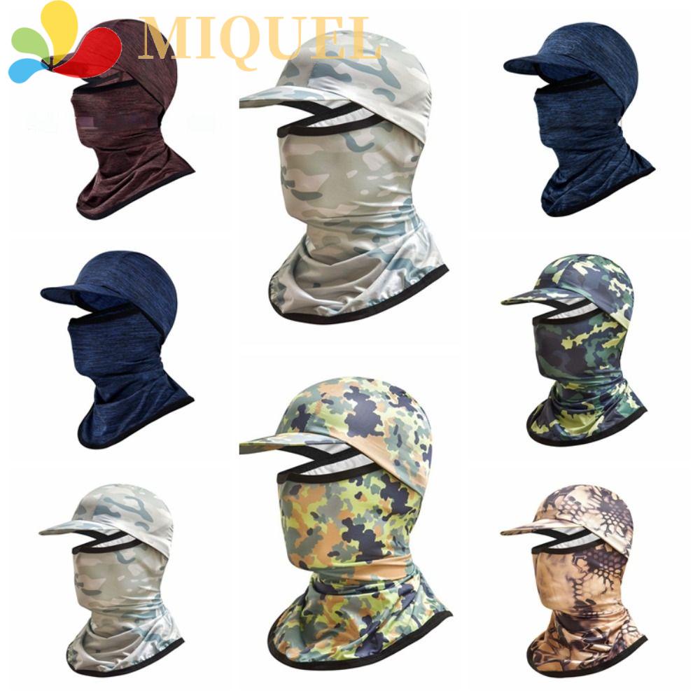 MIQUEL Mũ Trùm Đầu Bằng Lụa Lạnh Chống Nắng Chống Gió Làm Mát Mùa Hè