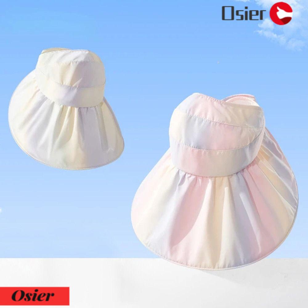 OSIER1 Mũ Chống Nắng Đi Biển Hở Chóp Màu Cầu Vồng Dễ Thương Xinh Xắn