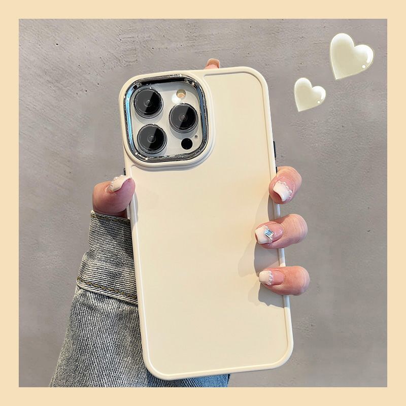 Ốp Điện Thoại tpu Dẻo Viền Vuông Nút Kim Loại Chống Sốc Cho iphone 15 14 13 12 11 pro max xs x xr 8 7 plus