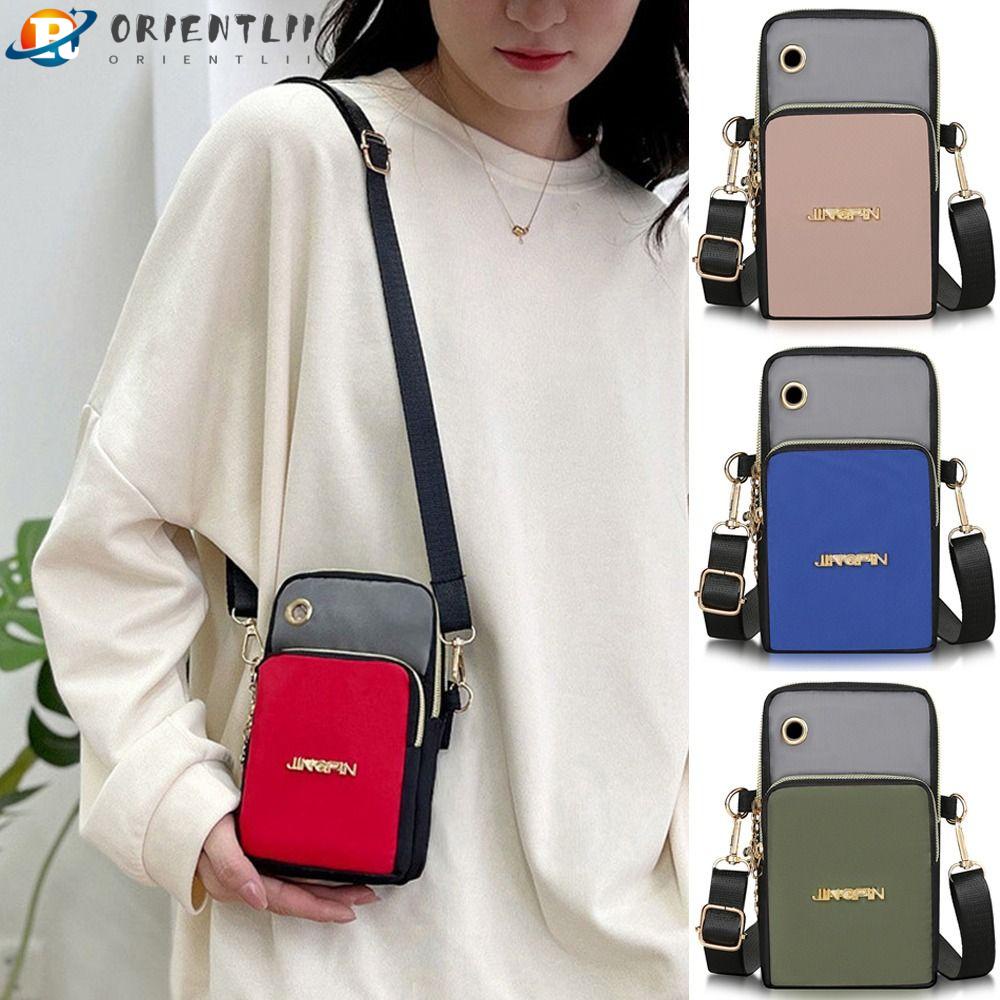 ORIENTLII Túi Đeo Chéo Mini Nhiều Ngăn Bằng Vải Oxford Thời Trang Thể Thao