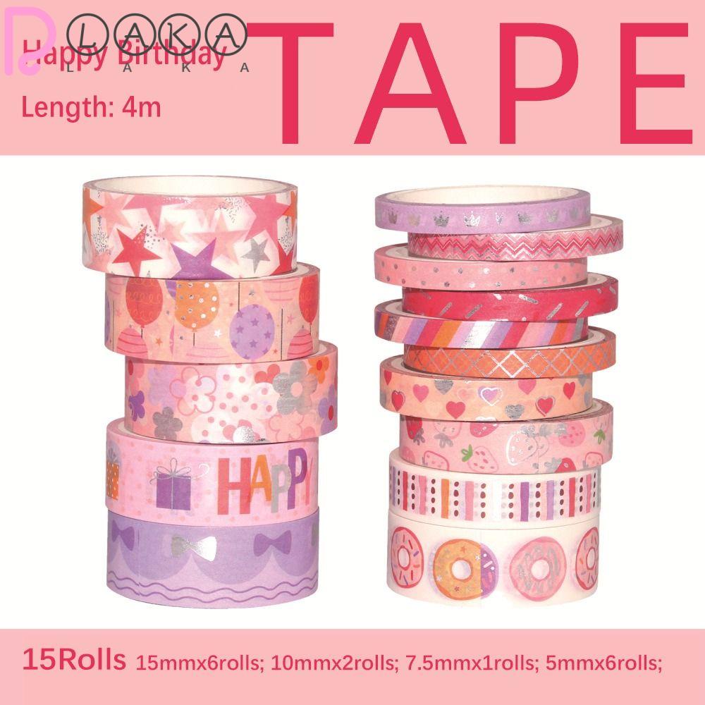 LAKAMIER Cuộn Băng Dính Với Họa Tiết Kawaii Dùng Trang Trí Scrapbook