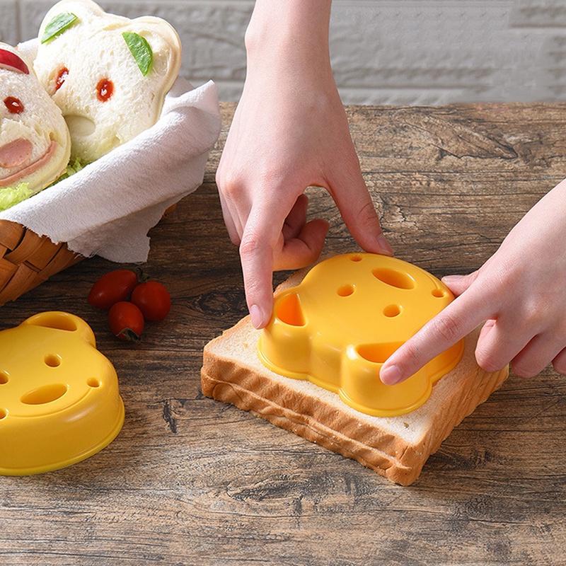 Khuôn Làm Bánh Mì sandwich Hình Gấu Hoạt Hình DIY