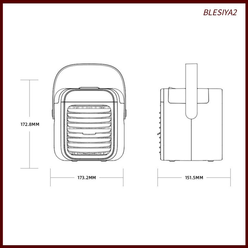 Quạt Điều Hòa Không Khí Tùy Chỉnh Màu Trắng Tiện Dụng Mang Theo Cắm Trại