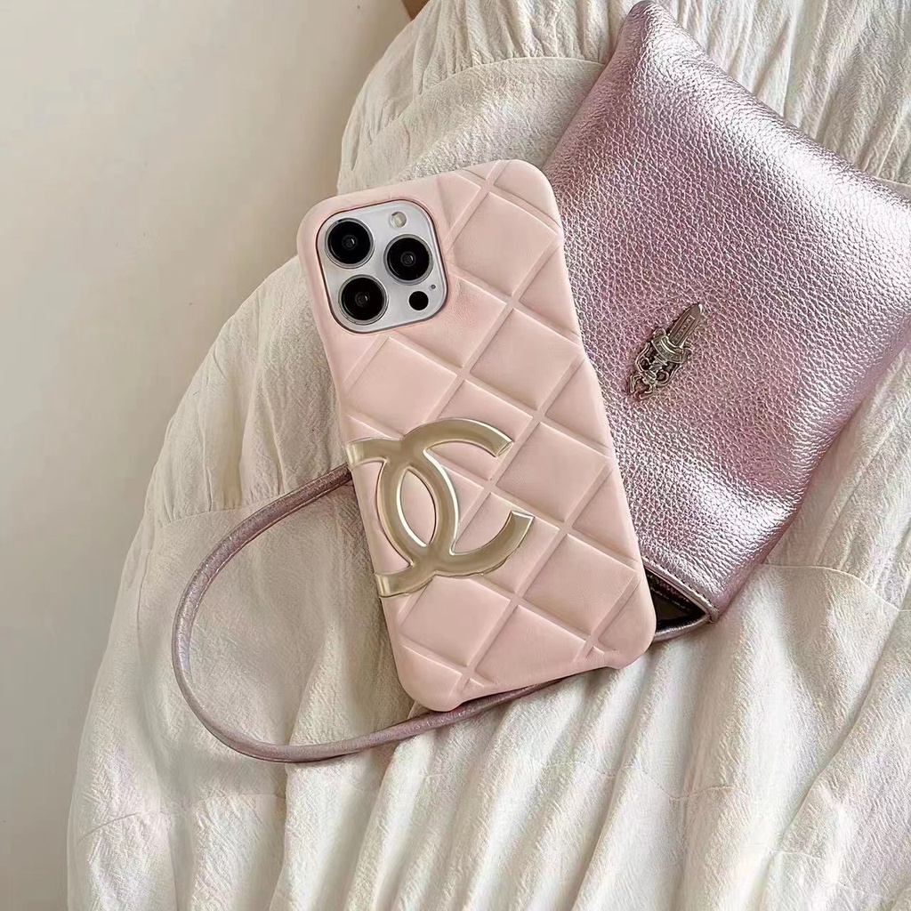 Ốp Điện Thoại Da Vân Kim Cương Cho iPhone14 14promax 14pro chane1 13 13pro 13promax 12 12promax 12pro 11