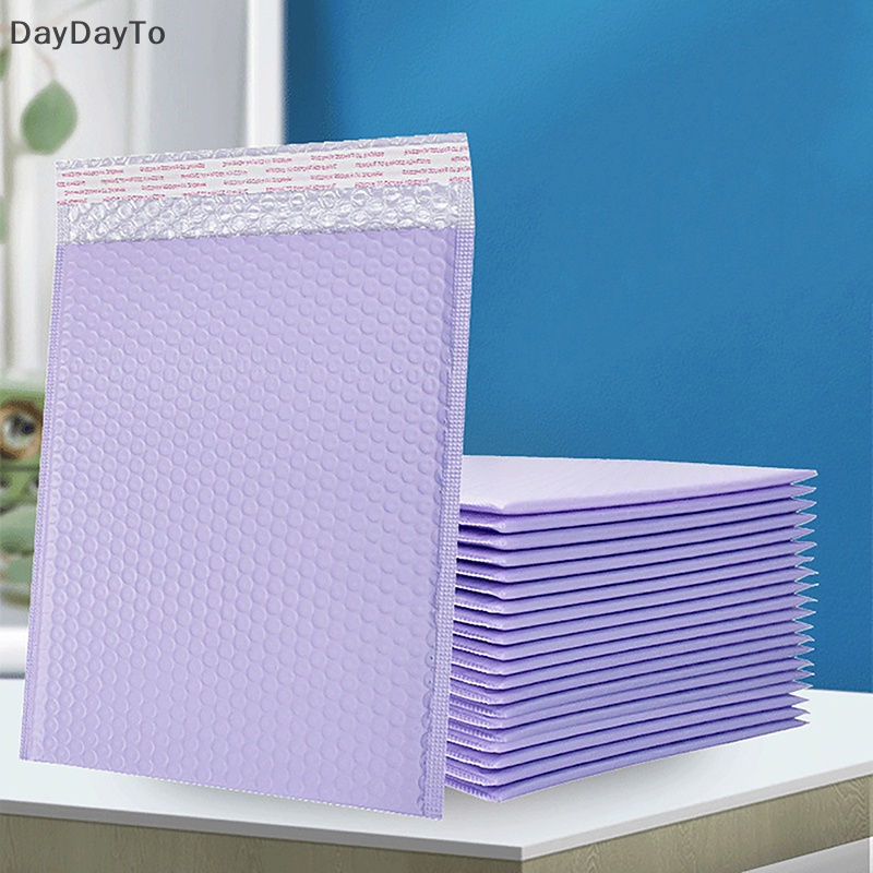 Daydayto Set 10 Túi Bong Bóng Màu Tím Tự Đóng Gói Hàng Bảo Vệ Chống Rơi Bền Bỉ Dùng Làm Quà Tặng