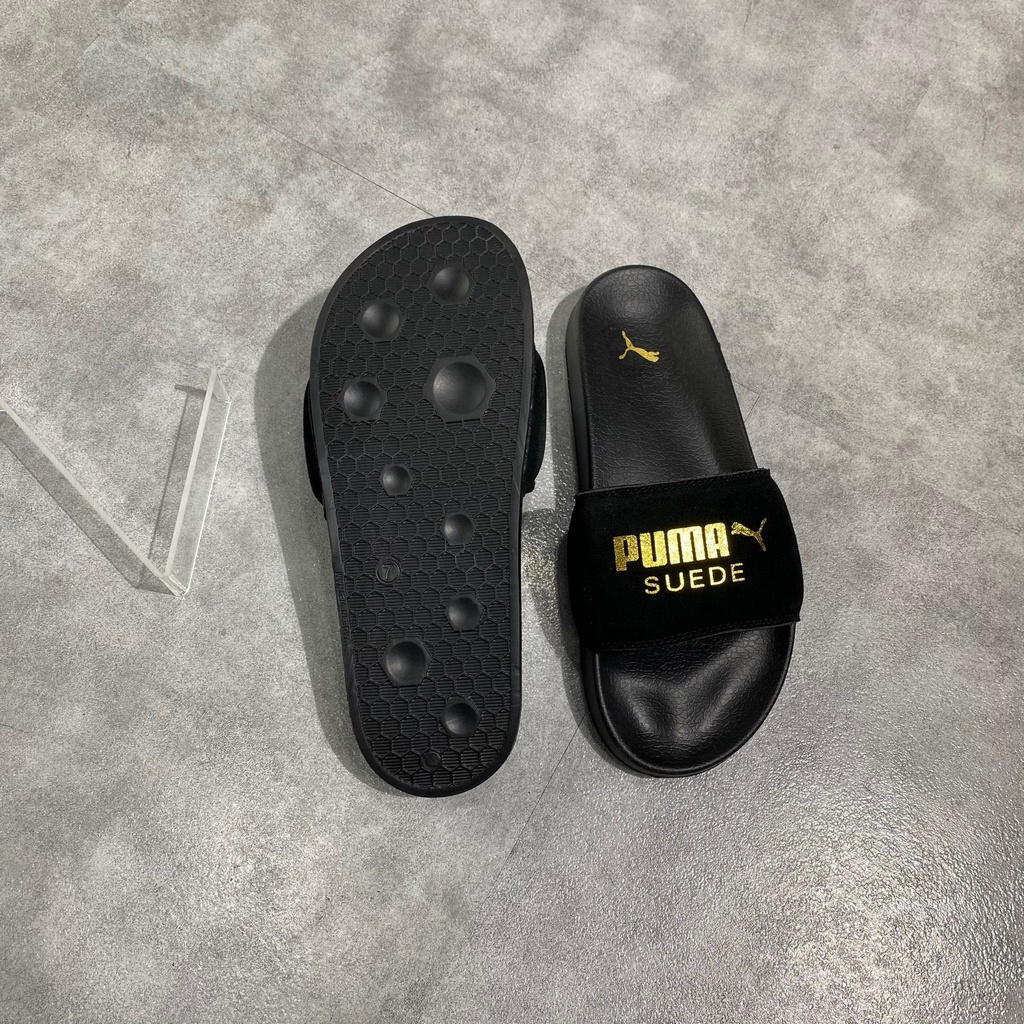 Dép P.u.m.a Suede Đen GOLD *Chính Hãng*