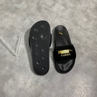 [Siêu Sale ] Dép P.u.m.a Suede Đen GOLD *Chính Hãng*