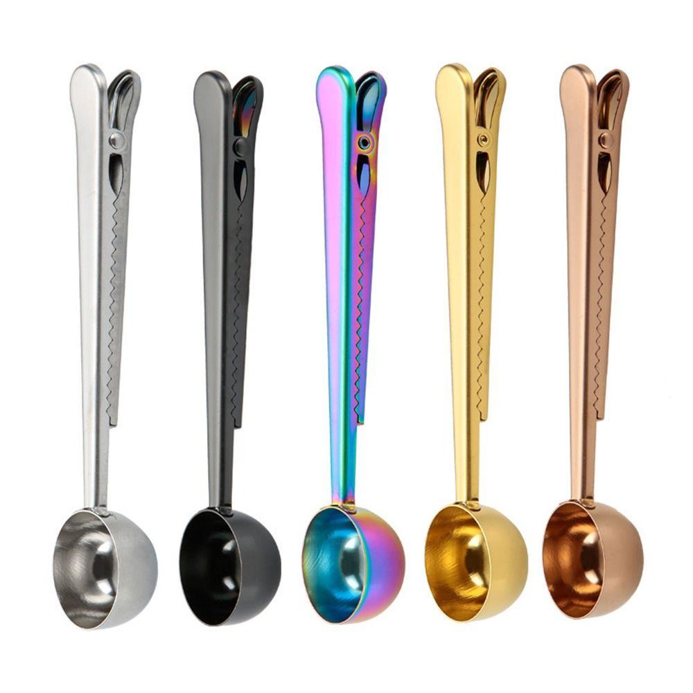 LONTIME Muỗng Múc Trà / Cà Phê 2 Trong 1 Tay Cầm Dài Bằng Thép Không Gỉ Nhiều Màu Mới Cho Nhà Bếp