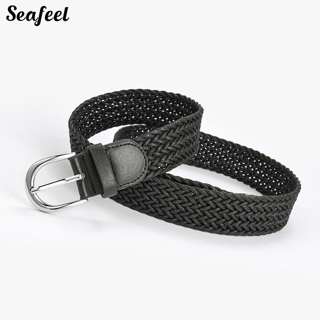 Thắt Lưng Dây Bện Bản Rộng Màu Trơn Chống Vỡ Có Thể Điều Chỉnh Cho Nam Nữ