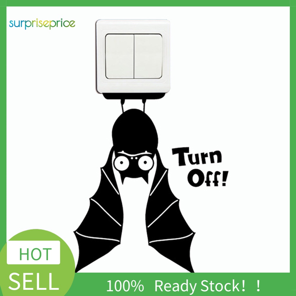 Miếng Dán Trang Trí Công Tắc Hình Dơi Độc Đáo