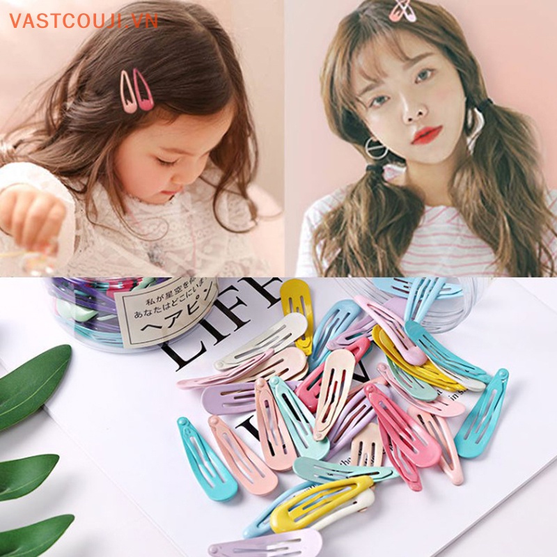Set 10 / 20 / 30 / 40 Kẹp Tóc Nhiều Màu Sắc Ngọt Ngào Dễ Thương Cho Nữ