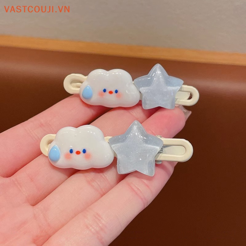 Kẹp Tóc Hình Đám Mây / Ngôi Sao / Đám Mây Dễ Thương Cho Bé Gái