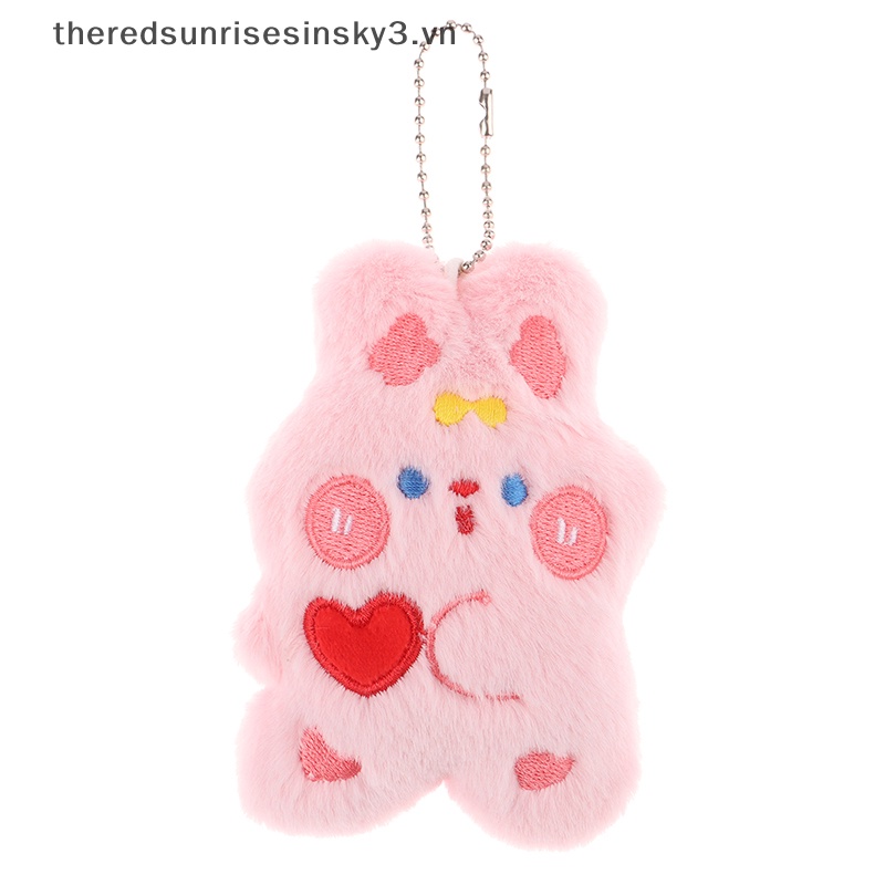 Móc Khóa Hình Thỏ Nhồi Bông Mềm Mại Đáng Yêu