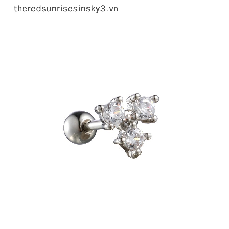 1 Đôi Khuyên Tai Hình Hoa Zircon Thời Trang Cho Nữ