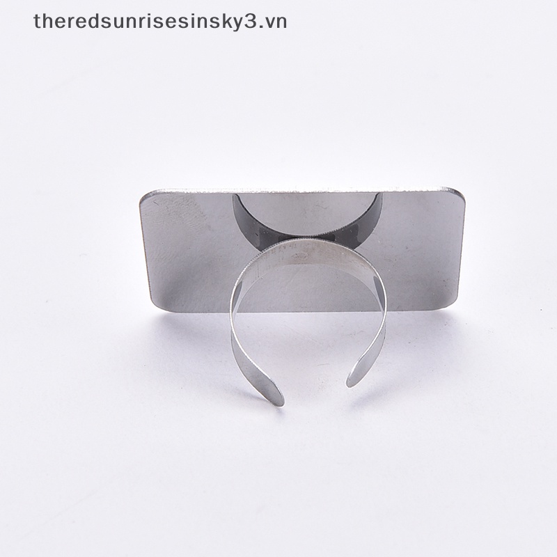 Nhẫn Bằng Thép Không Gỉ Có Thể Điều Chỉnh Kích Thước Dùng Trộn Màu Trang Điểm / Làm Móng Nghệ