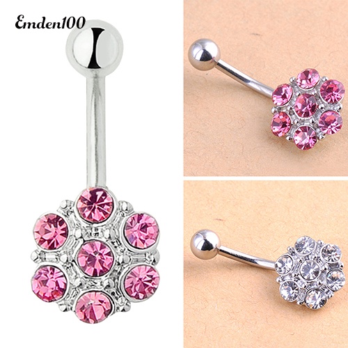 [EMDEN] Set 7 Khuyên Rốn Tròn Đính Kim Cương Giả Bảo Vệ Rốn Múa Belly Dance