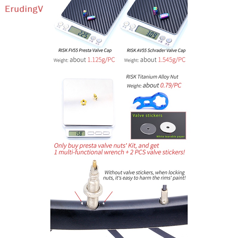 Nắp Van Bánh Xe Đạp Presta / Schrader Bằng Titan