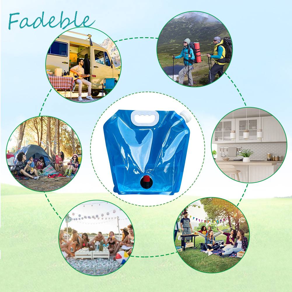 Túi Đựng Nước Dung Tích 5L / 10L Có Vòi Rót Tiện Dụng Khi Đi Cắm Trại