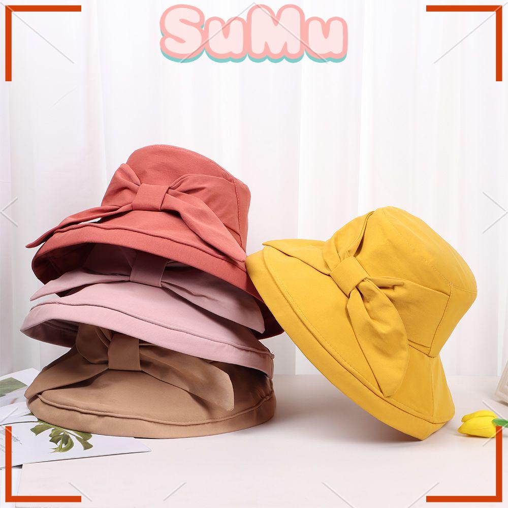 SUMU Nón Tai Bèo Rộng Vành Phối Nơ Xinh Xắn Thời Trang Cho Nữ