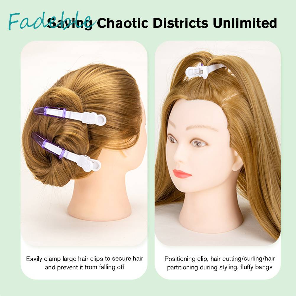 Set 6 Kẹp Nhựa Cố Định Tóc Hai Cổng Thiết Kế Nhỏ Gọn