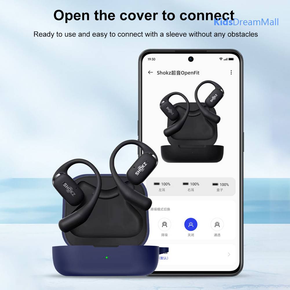 Vỏ Bảo Vệ Hộp Sạc Tai Nghe Shokz OpenFit Bằng Silicon Chống Thấm Nước Tiện