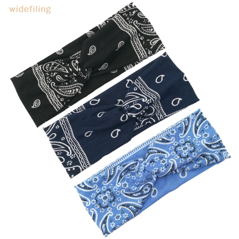 Băng Đô Bandana Bằng Cotton Co Giãn In Họa Tiết Chữ Thập Dùng Rửa Mặt / Trang Điểm / Làm Đẹp